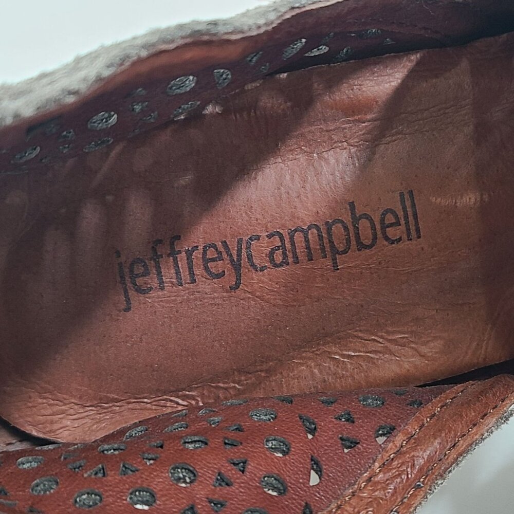 Jeffrey Campbell Rosalee Bootie Suede Women's Size 9 Lasercut Pattern Boho Fall - Picture 10 of 11